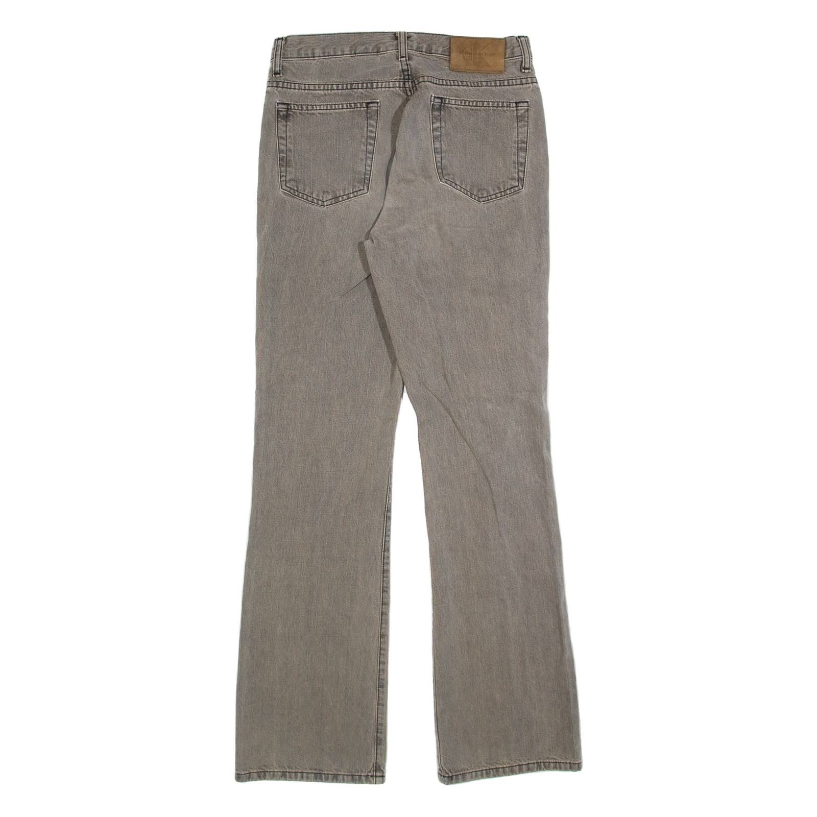 CALVIN KLEIN JEANS Womens Jeans Grey Regular Bootcut Stone Wash W29 L32