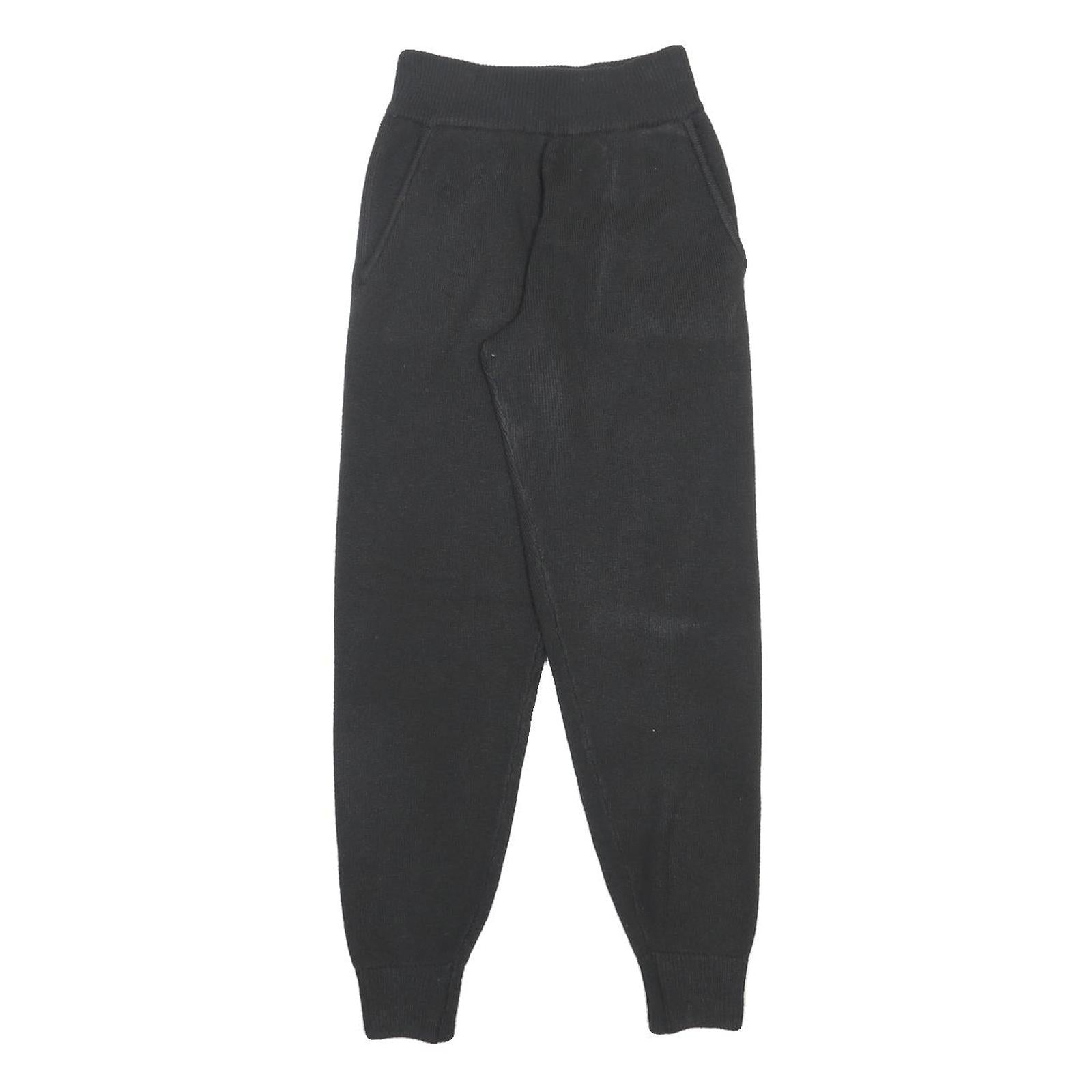 JACK WILLS Womens Joggers Black Slim Tapered UK 6 W22 L28 Polyester Blend