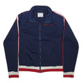 CHAMPION Womens Navy Blue Red & White Track Jacket L Polyester Zip Athletic