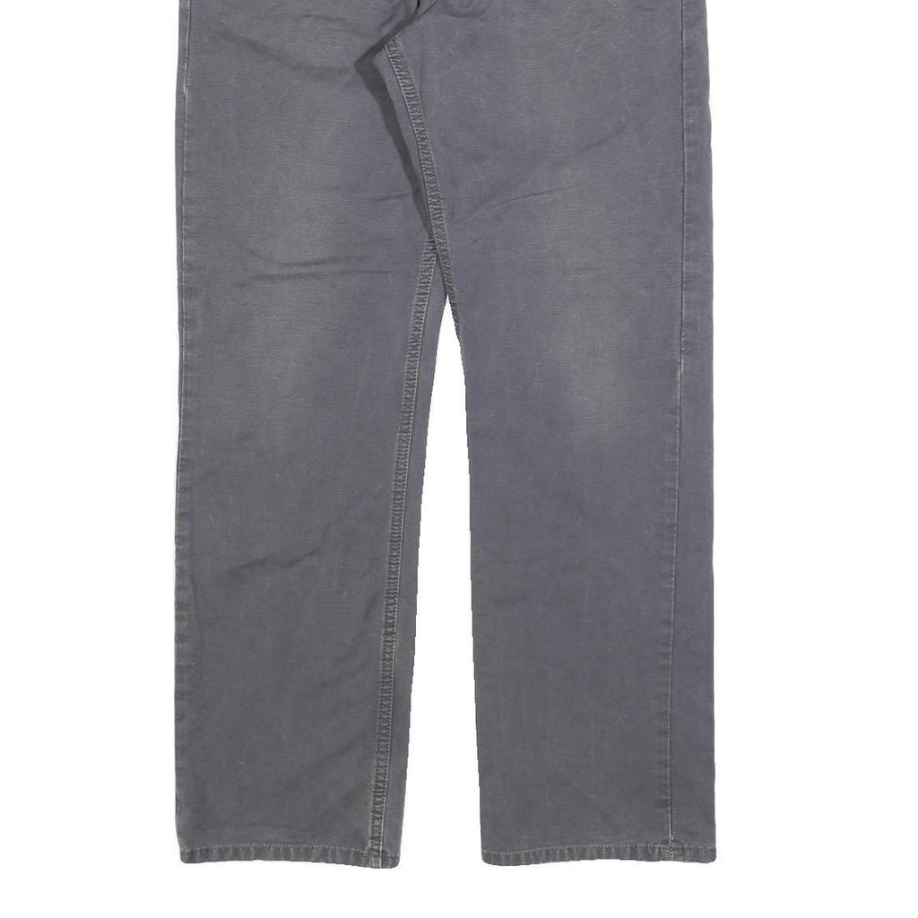 CARHARTT Mens Cotton Blend Grey Regular Straight Trousers W32 L30 Workwear
