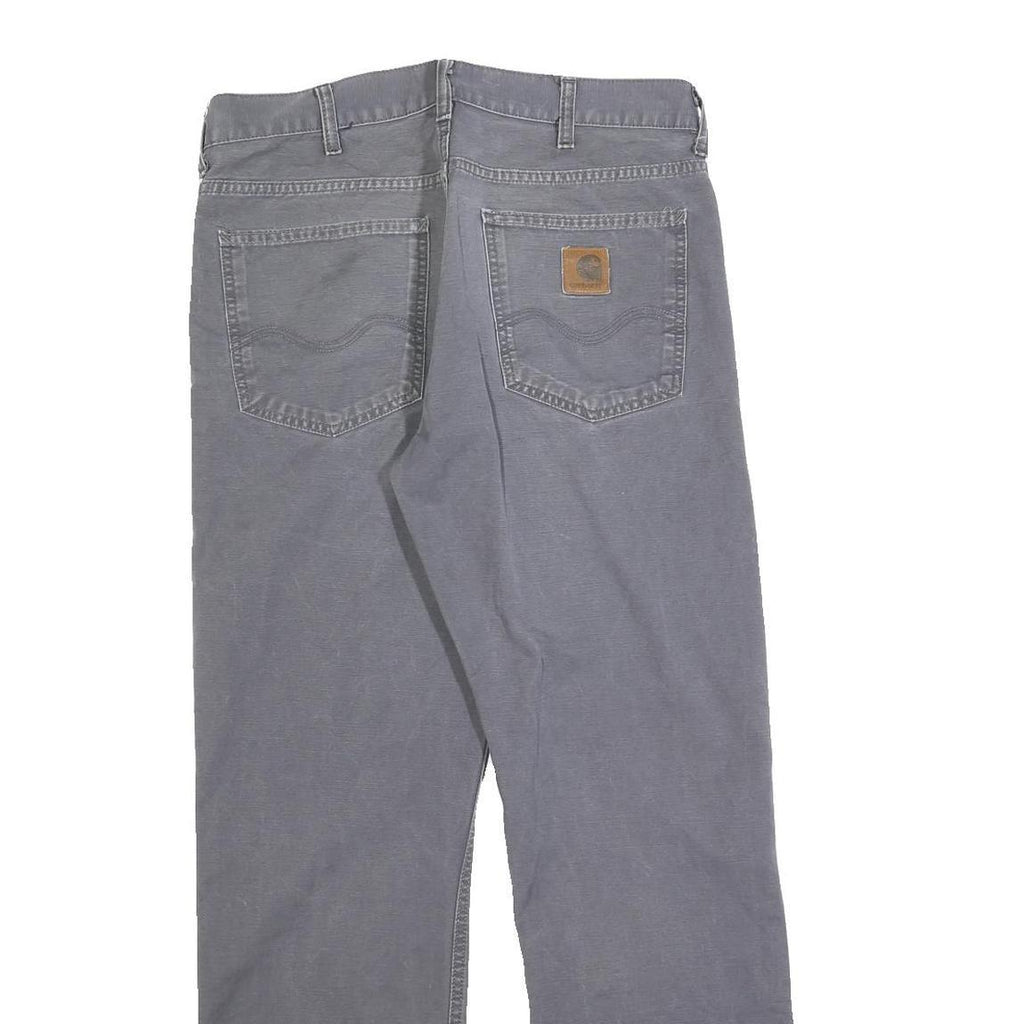CARHARTT Mens Cotton Blend Grey Regular Straight Trousers W32 L30 Workwear