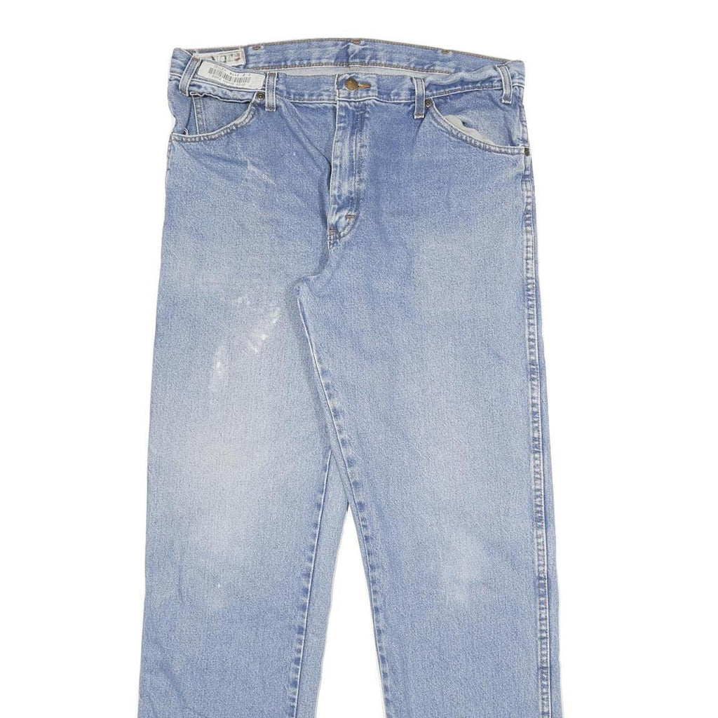 DICKIES Mens Regular Fit Blue Denim Light Wash Jeans W34 L34 Workwear Zip Fly