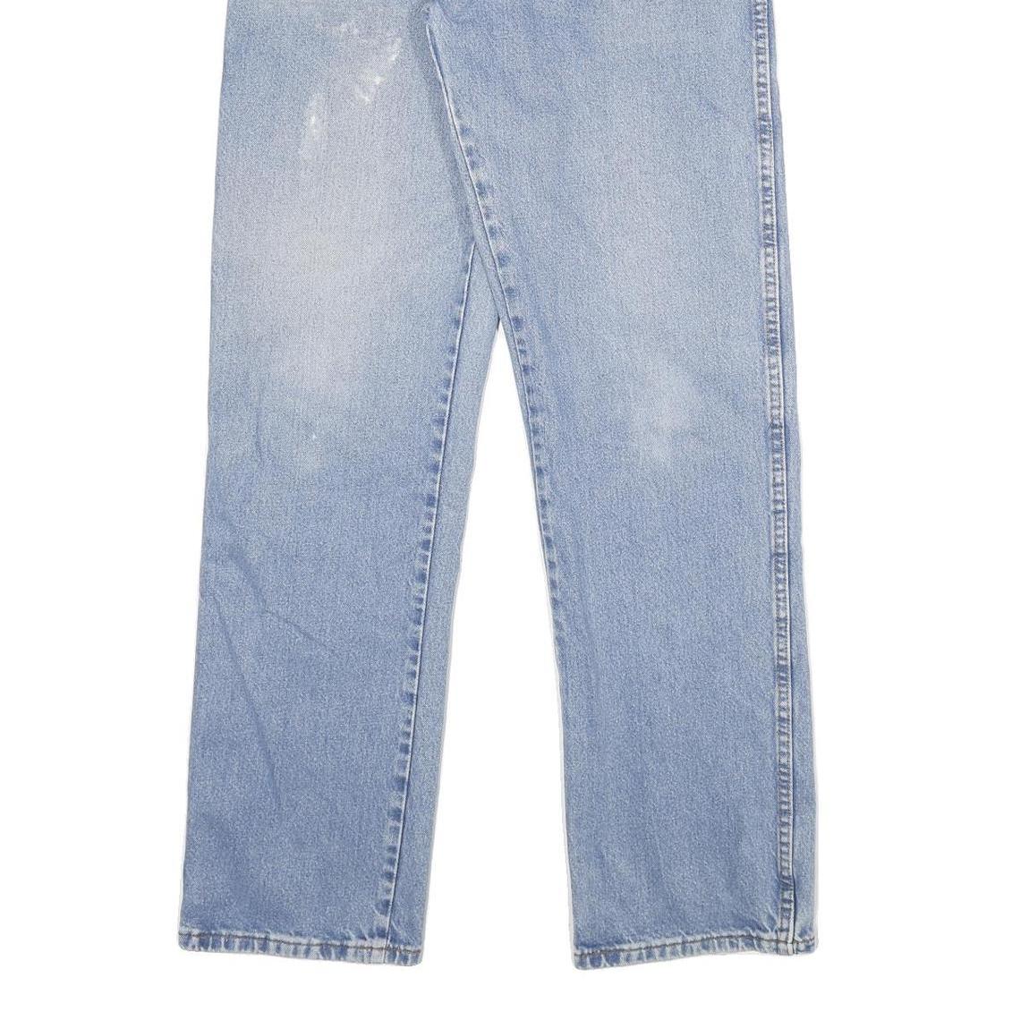 DICKIES Mens Regular Fit Blue Denim Light Wash Jeans W34 L34 Workwear Zip Fly