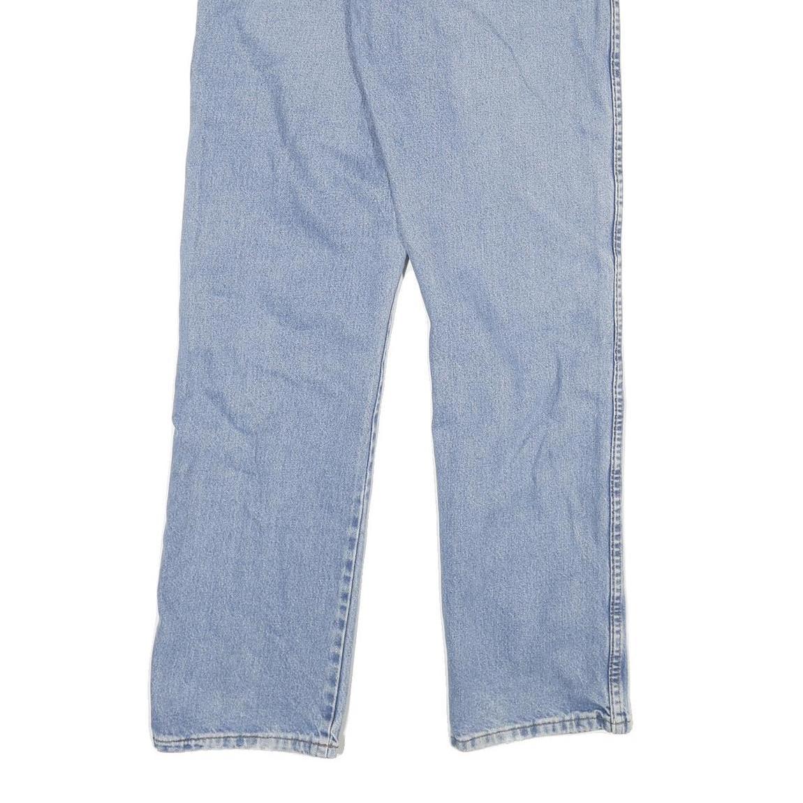 DICKIES Mens Regular Fit Blue Denim Light Wash Jeans W34 L34 Workwear Zip Fly