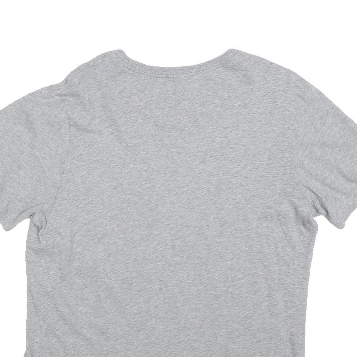 NIKE Womens Grey Crew Neck Short Sleeve Graphic T-Shirt L Casual Cotton Tee