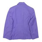 KAREN MILLEN Womens Purple Wool Button Jacket S Tailored Stylish Elegant