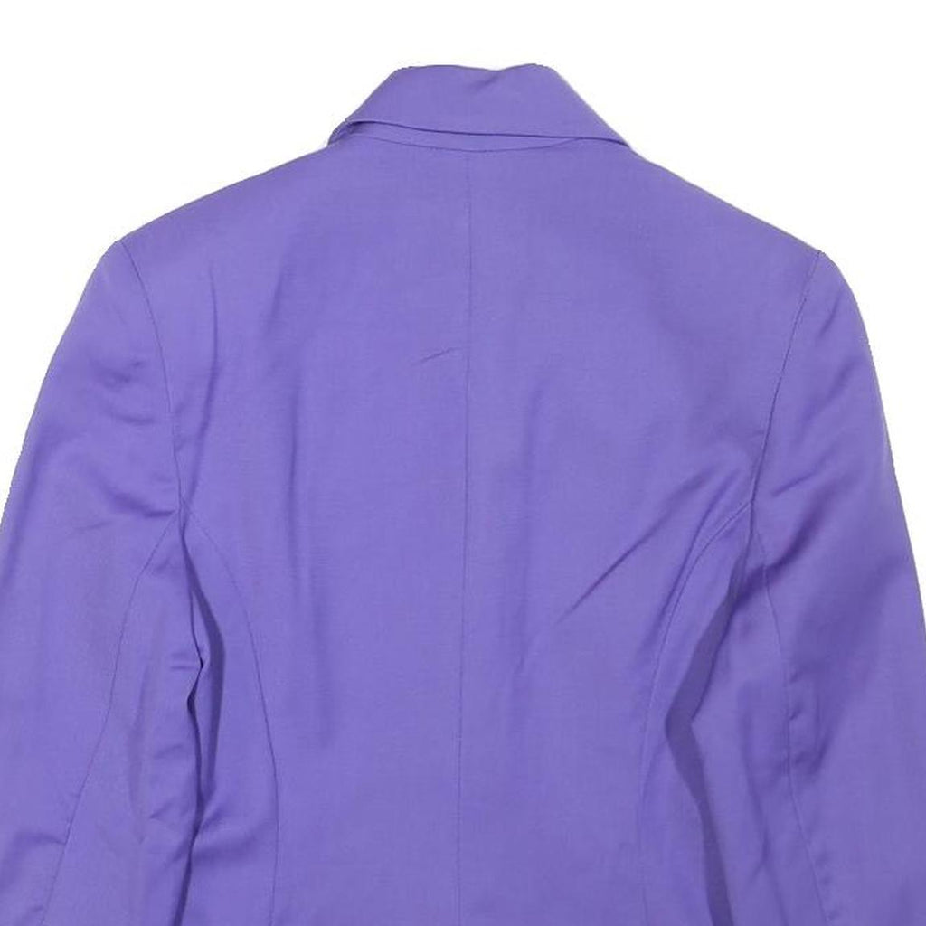 KAREN MILLEN Womens Purple Wool Button Jacket S Tailored Stylish Elegant