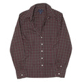 TOMMY HILFIGER Womens Shirt Brown Check Long Sleeve XS