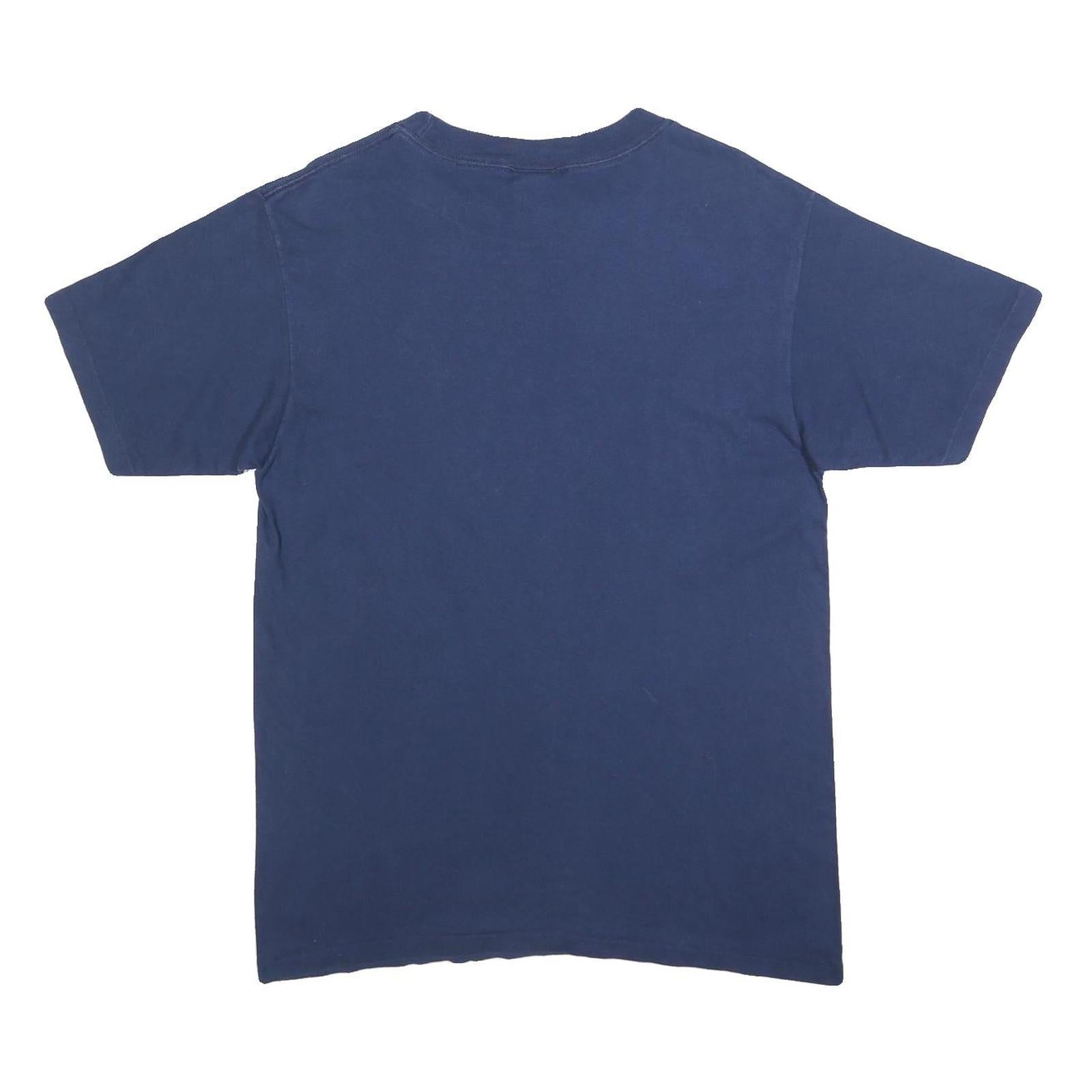 PRAIRIE MOUNTAIN Mens Blue Alaska Graphic T-Shirt M Short Sleeve Crew Neck