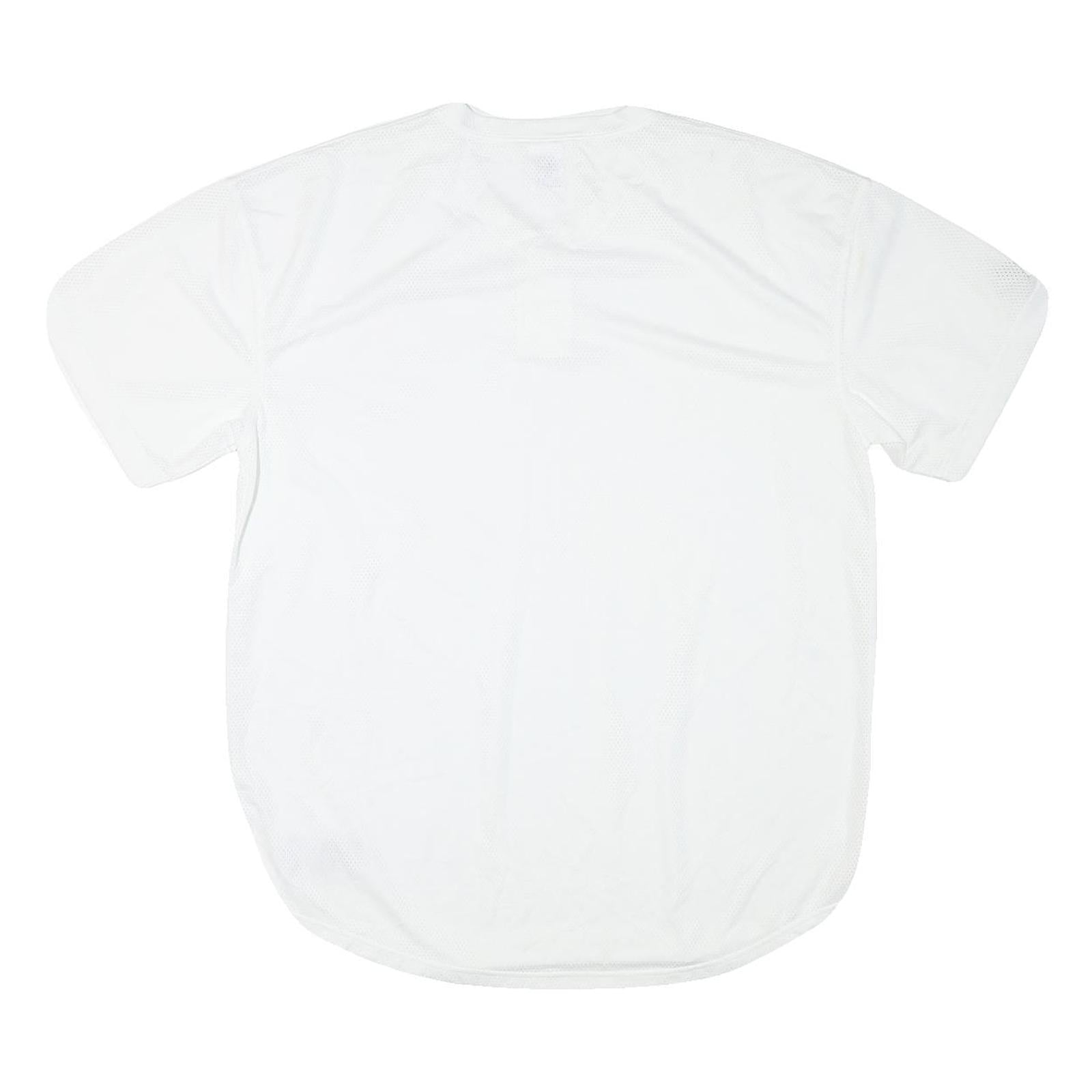 RUSSELL ATHLETIC Mens White Jersey L Short Sleeve V-Neck Sports Shirt