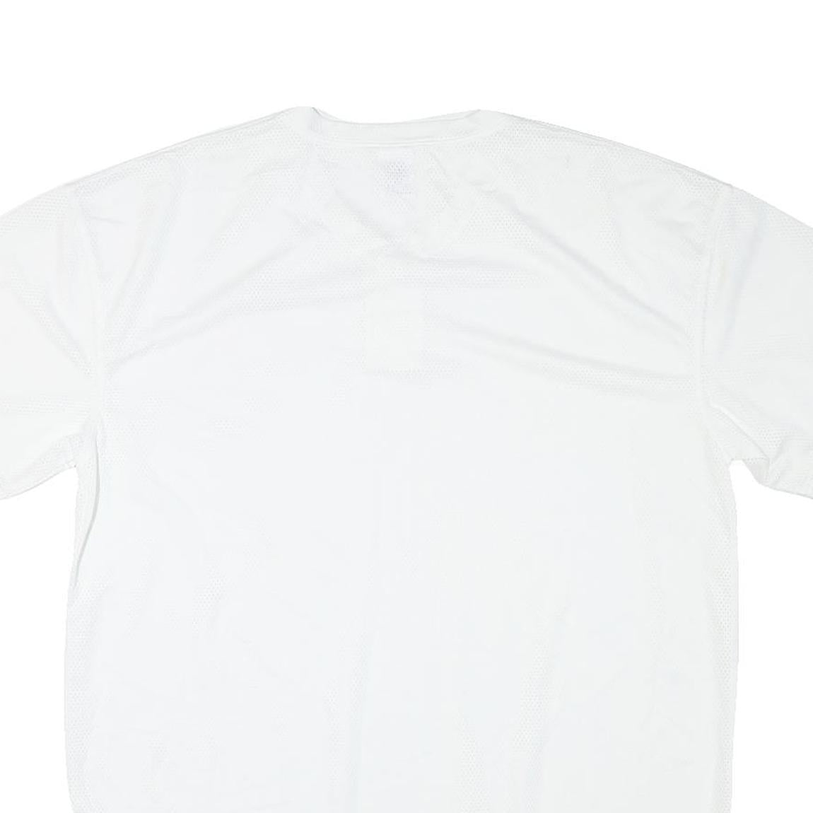 RUSSELL ATHLETIC Mens White Jersey L Short Sleeve V-Neck Sports Shirt
