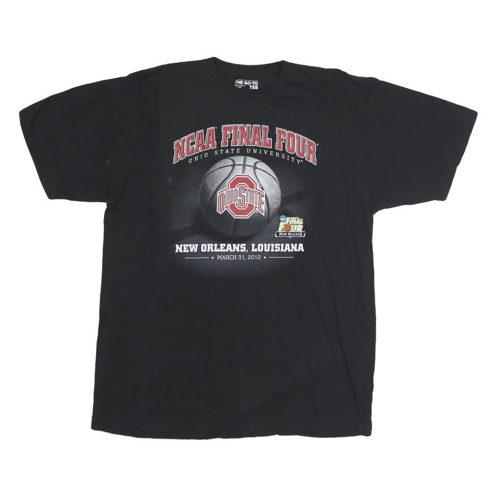 ADIDAS Mens Black NCAA Final Four XL Short Sleeve Crew Neck Cotton T-Shirt