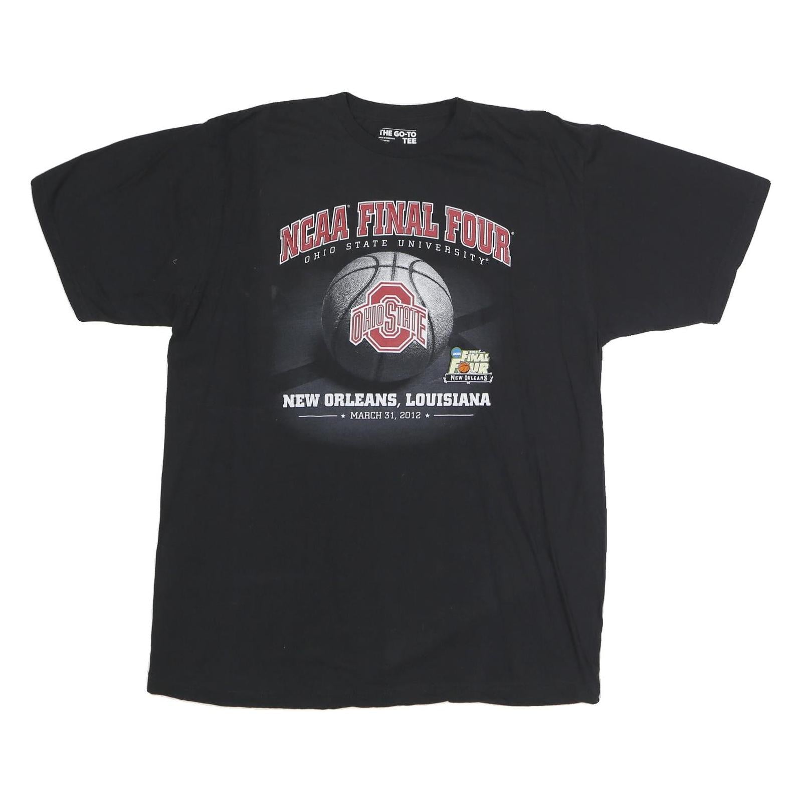 ADIDAS Mens Black NCAA Final Four XL Short Sleeve Crew Neck Cotton T-Shirt
