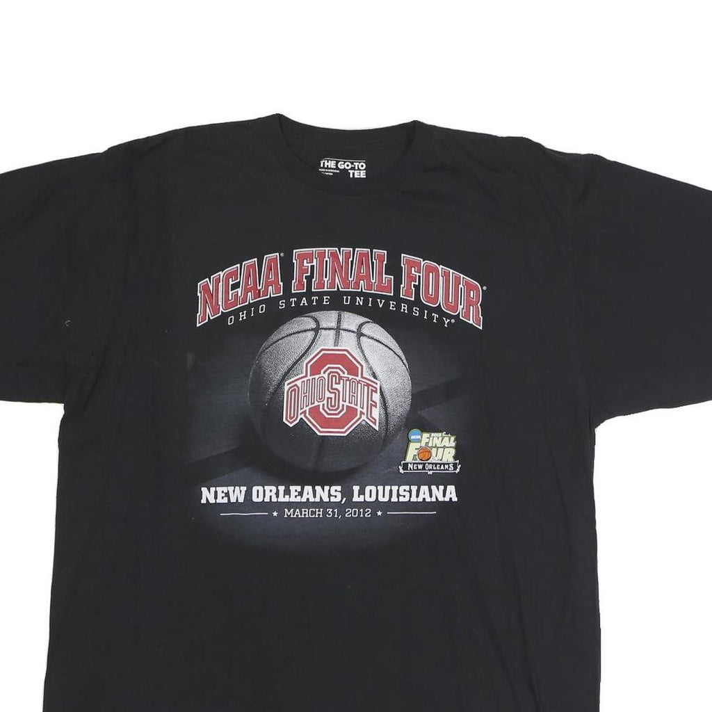 ADIDAS Mens Black NCAA Final Four XL Short Sleeve Crew Neck Cotton T-Shirt