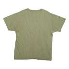 CHAMPION Mens Green Cotton Blend T-Shirt L Short Sleeve Crew Neck Logo
