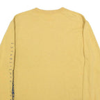 CARHARTT Mens Yellow & Blue Long Sleeve Crew Neck Pocket T-Shirt S Cotton