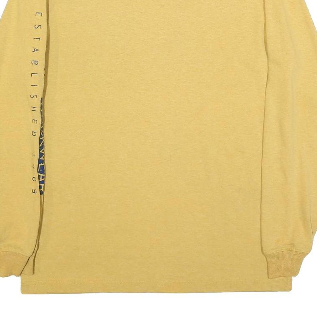 CARHARTT Mens Yellow & Blue Long Sleeve Crew Neck Pocket T-Shirt S Cotton