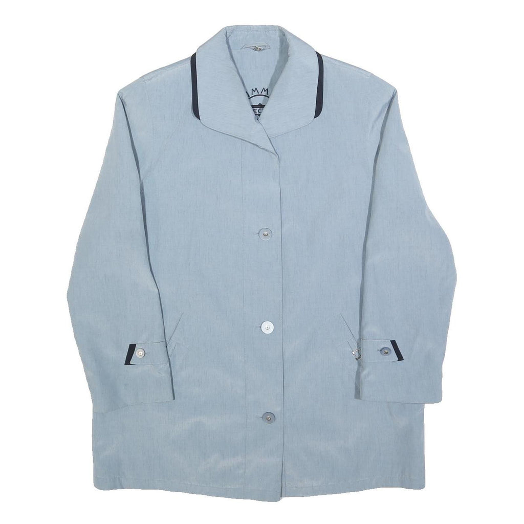 SUMMER REFLECTIONS Womens Blue Button Jacket UK 12 Polyester Blend Plain Elegant