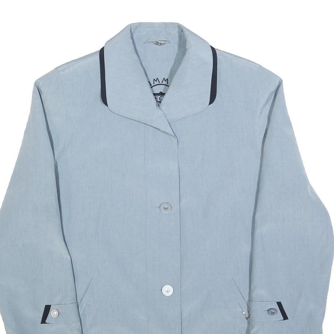 SUMMER REFLECTIONS Womens Blue Button Jacket UK 12 Polyester Blend Plain Elegant