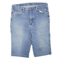 WRANGLER Womens Shorts Blue Denim Casual M W34 Cotton Blend Relaxed Fit