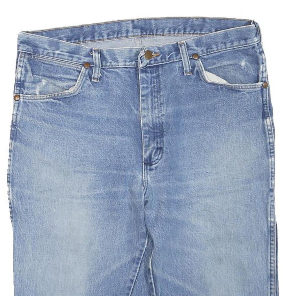 WRANGLER Womens Shorts Blue Denim Casual M W34 Cotton Blend Relaxed Fit