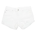 7 FOR ALL MANKIND Turn Up Womens Denim Shorts White M W30