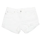 7 FOR ALL MANKIND Turn Up Womens Denim Shorts White M W30