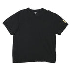 TRUE RELIGION Mens Black L T-Shirt Short Sleeve Crew Neck Logo Sleeve