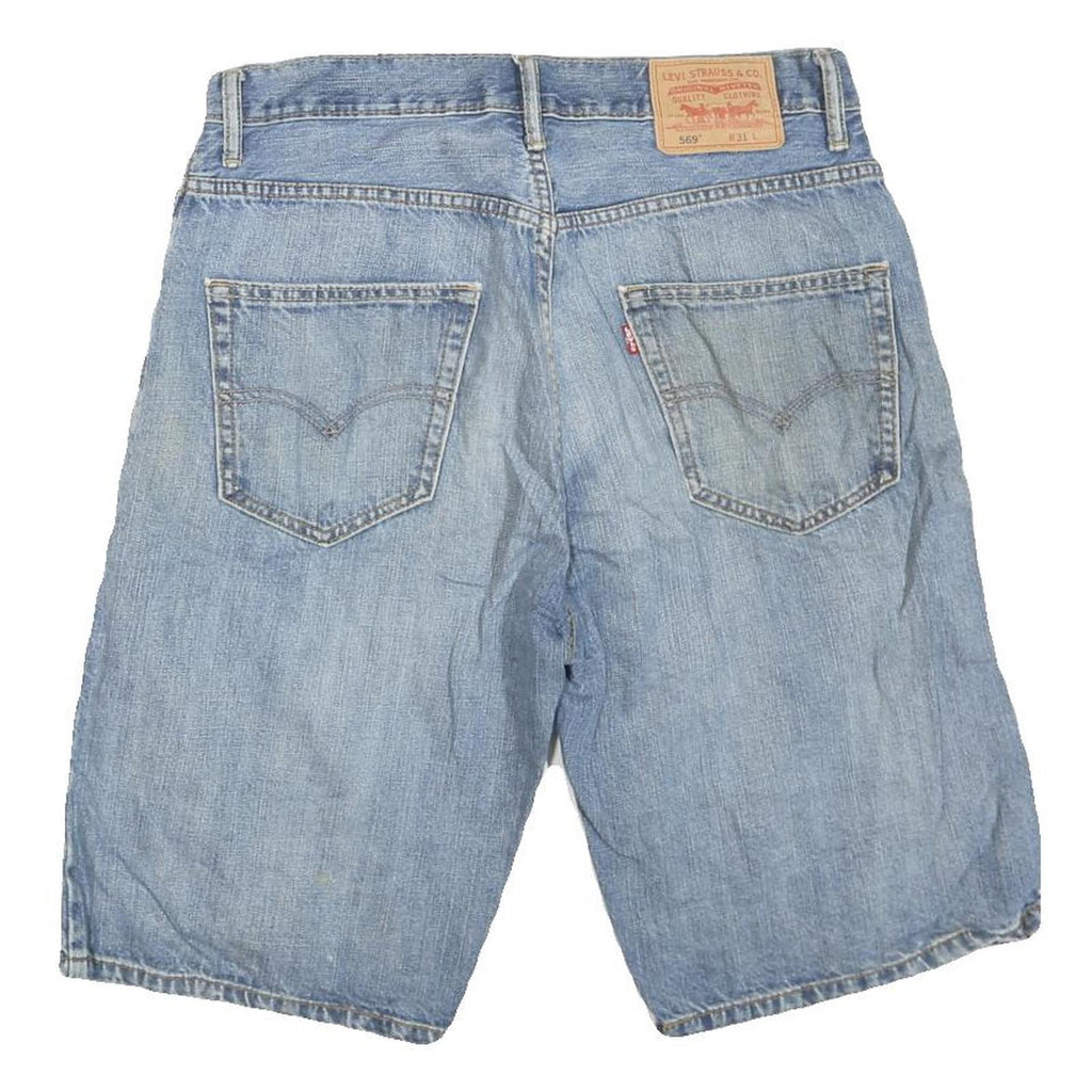 LEVI'S Mens Denim Blue Casual Shorts M W31 569 Relaxed Fit Cotton Blend
