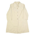 VALMELINE Womens Beige Cotton Button Jacket M Classic Fit Plain Stylish