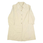 VALMELINE Womens Beige Cotton Button Jacket M Classic Fit Plain Stylish