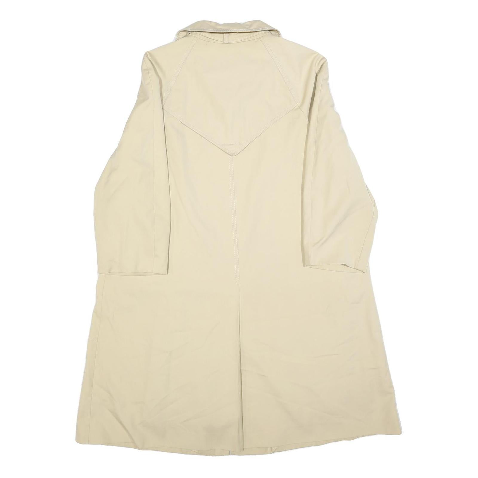 VALMELINE Womens Beige Cotton Button Jacket M Classic Fit Plain Stylish