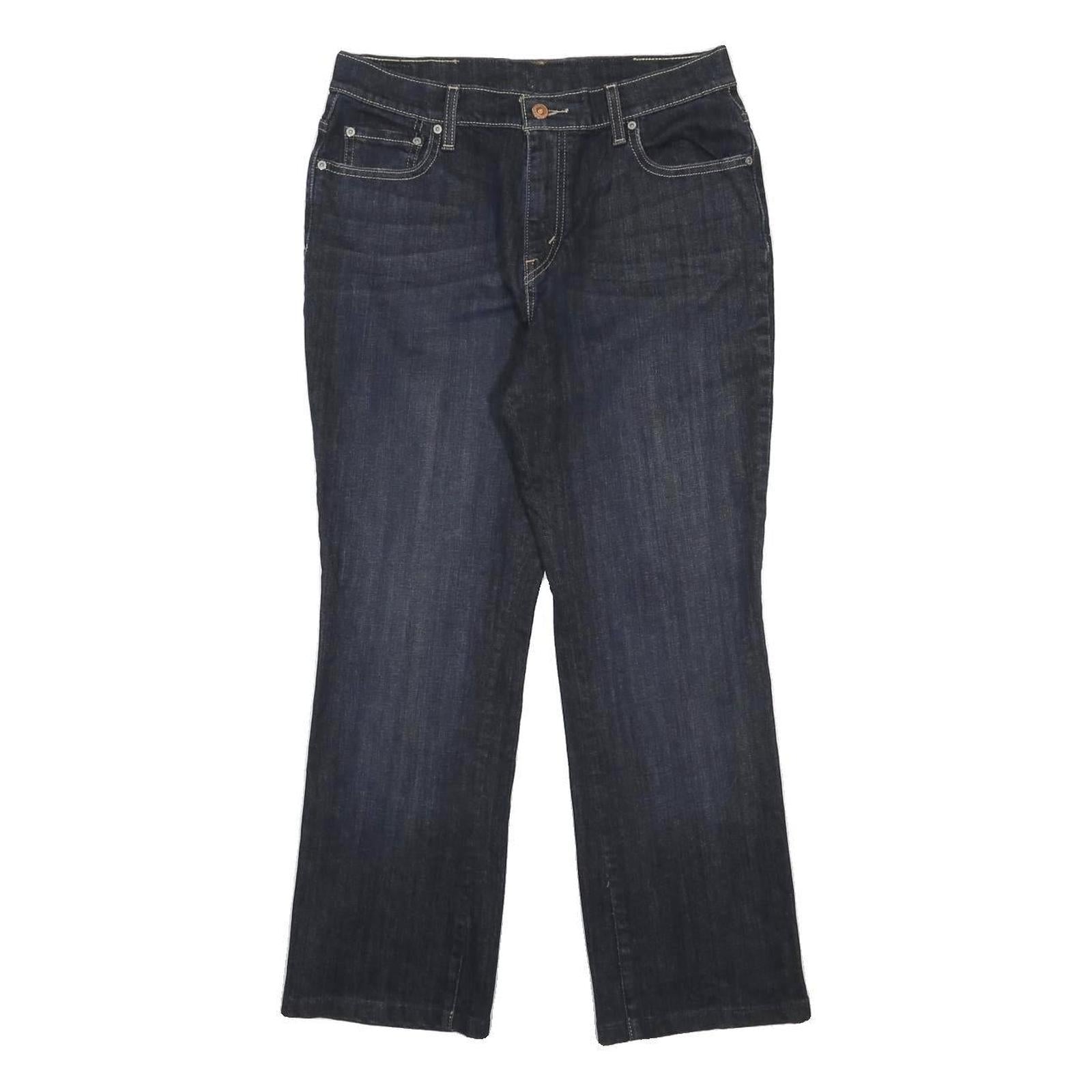 LEVI'S Womens Regular Blue Denim Rinse W30 L27 Jeans Classic Straight Cotton