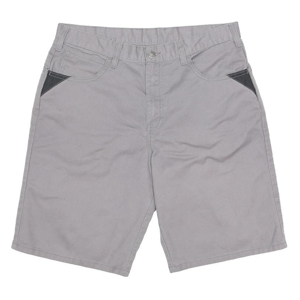 DICKIES Mens Grey Casual Polyester Blend Shorts M W34 Comfortable Durable