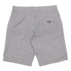 DICKIES Mens Grey Casual Polyester Blend Shorts M W34 Comfortable Durable