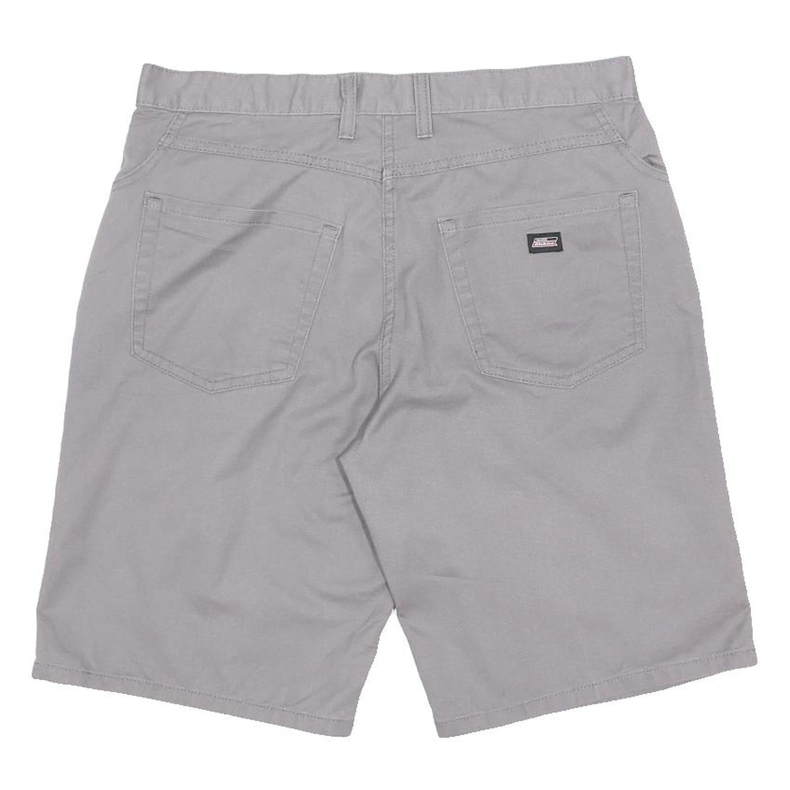 DICKIES Mens Grey Casual Polyester Blend Shorts M W34 Comfortable Durable