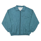 Mens Blue Polyester Blend Zip Jacket XL Lightweight Plain Casual Outerwear