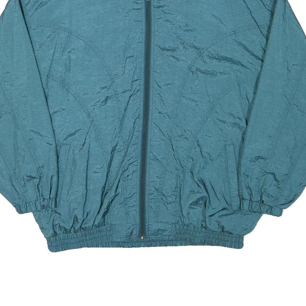 Mens Blue Polyester Blend Zip Jacket XL Lightweight Plain Casual Outerwear