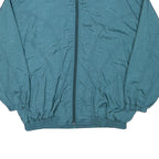 Mens Blue Polyester Blend Zip Jacket XL Lightweight Plain Casual Outerwear