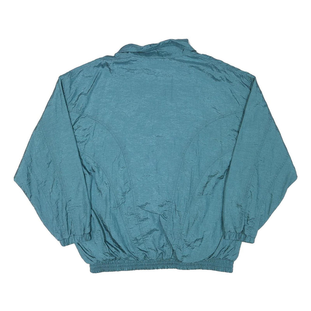 Mens Blue Polyester Blend Zip Jacket XL Lightweight Plain Casual Outerwear