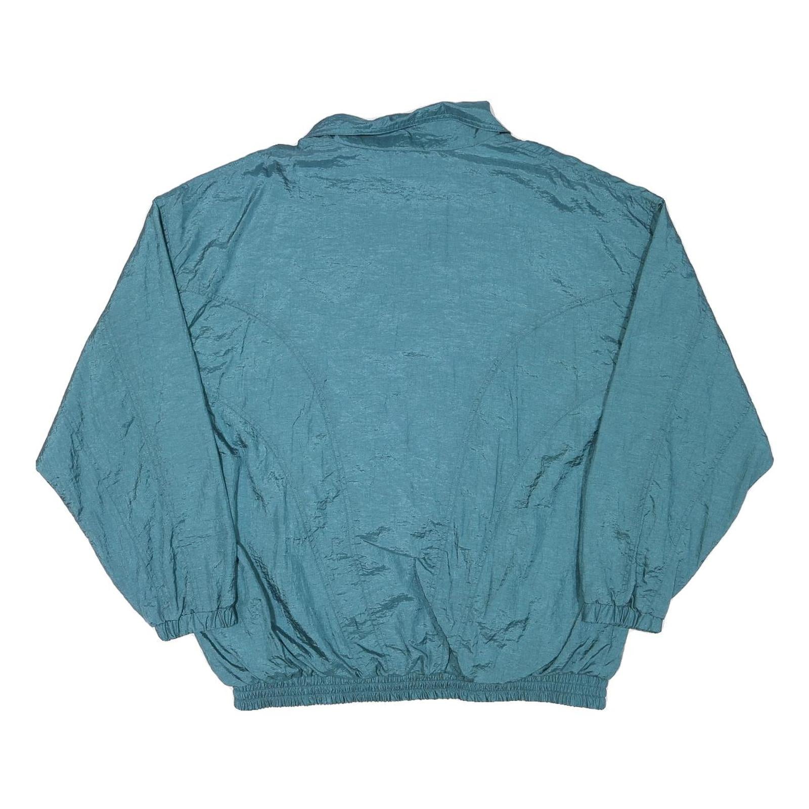 Mens Blue Polyester Blend Zip Jacket XL Lightweight Plain Casual Outerwear