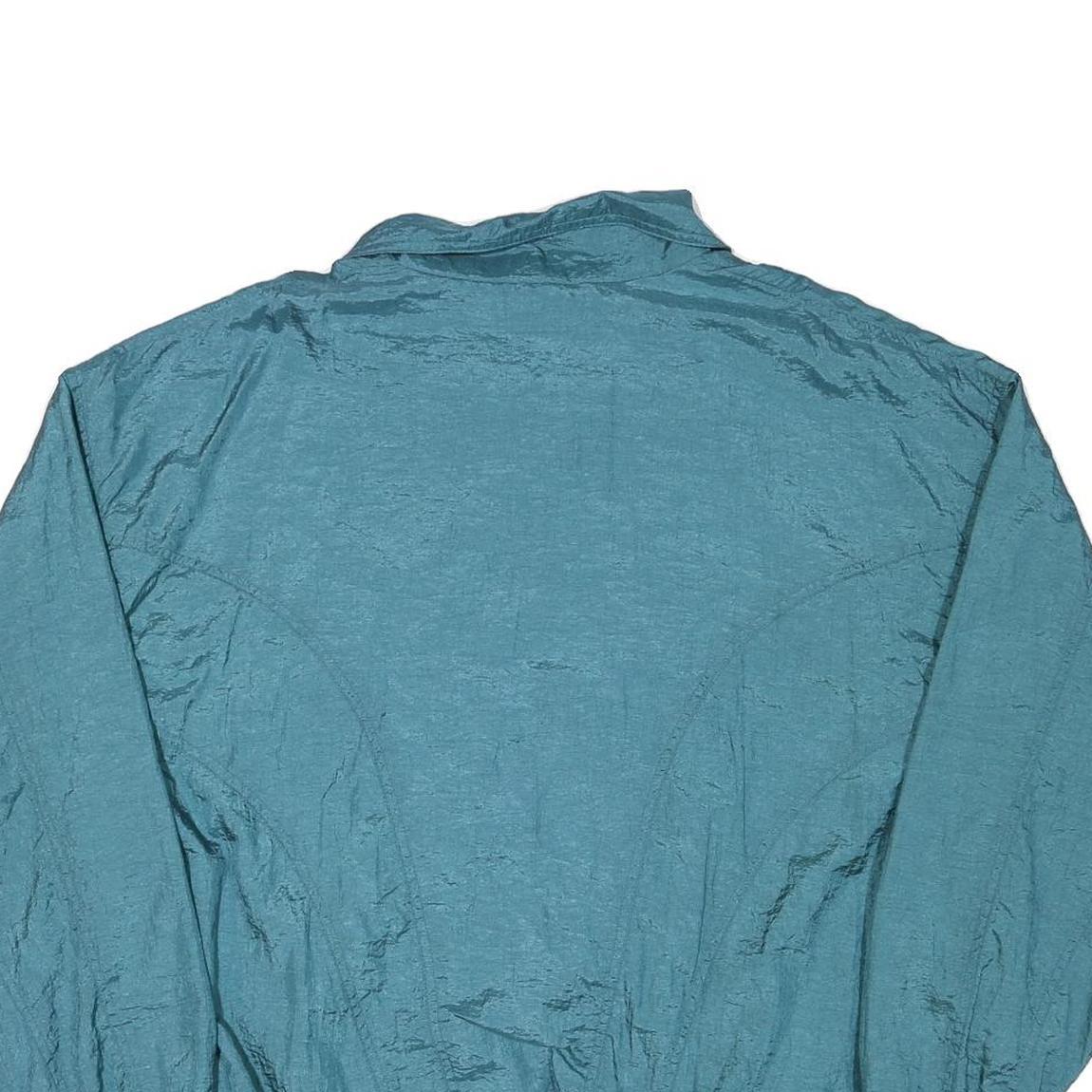 Mens Blue Polyester Blend Zip Jacket XL Lightweight Plain Casual Outerwear