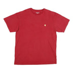 CARHARTT Mens Red Classic T-Shirt M Short Sleeve Crew Neck Cotton Blend
