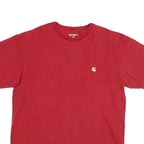 CARHARTT Mens Red Classic T-Shirt M Short Sleeve Crew Neck Cotton Blend