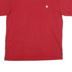 CARHARTT Mens Red Classic T-Shirt M Short Sleeve Crew Neck Cotton Blend