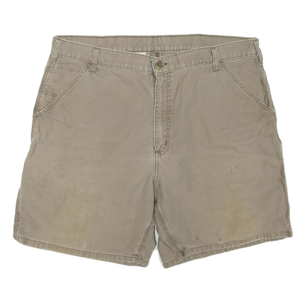 CARHARTT Mens Shorts Beige Casual Cotton Blend XL W40 Workwear Utility