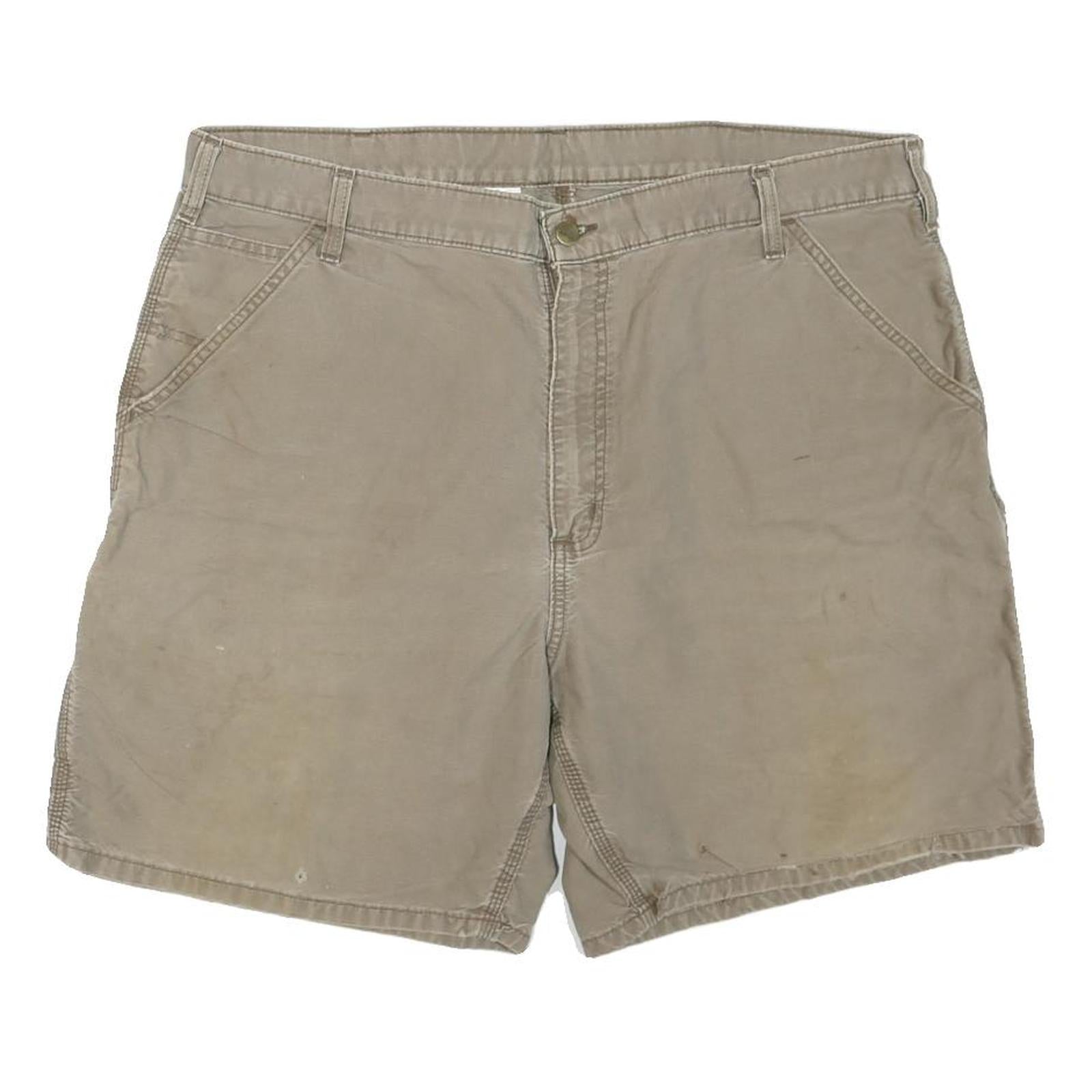 CARHARTT Mens Shorts Beige Casual Cotton Blend XL W40 Workwear Utility