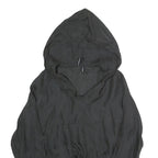 ZARA Womens Black Hooded Top Long Sleeve V-Neck XS Lightweight Casual