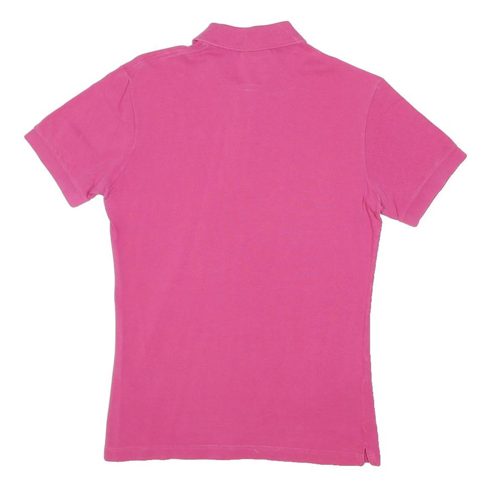 LACOSTE Mens Pink Short Sleeve Plain XS Cotton Blend Polo Shirt Classic Fit
