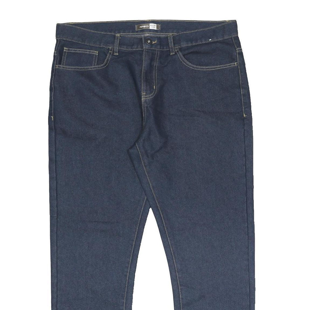 PEP & CO Mens Regular Fit Blue Denim Jeans W38 L30 Classic Zip Pocket